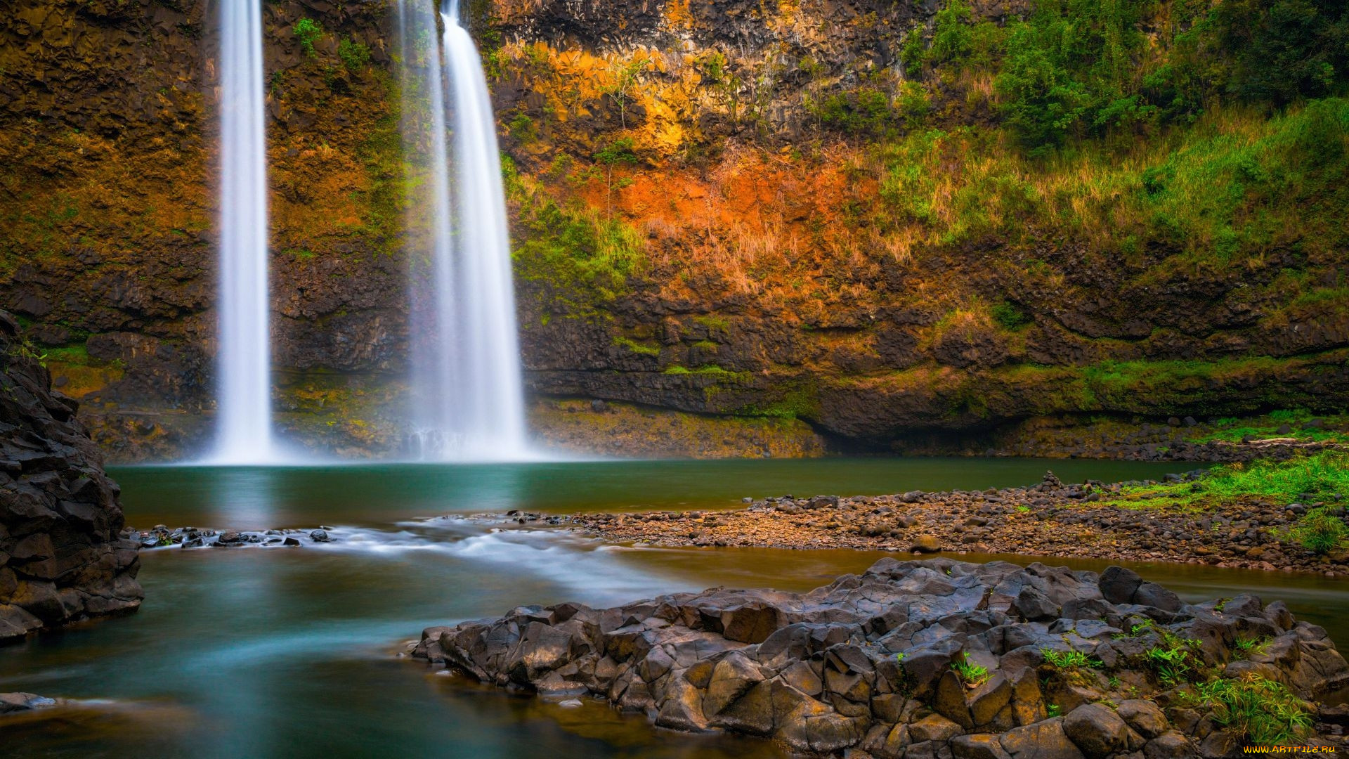 wailua falls, kauai island, hawaii, , , wailua, falls, kauai, island